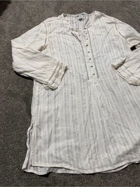 Robin Piccone 100% cotton white long top / cover up great condition size medium